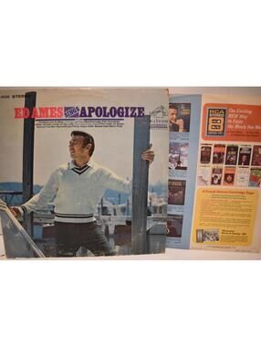 Vintage Vinyl Ed Ames Sings Apologize 1968 Stereo LP RCA Victor LSP-4028